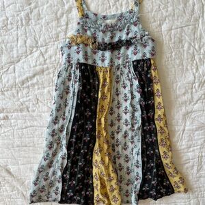 Floral Striped Patchwork Dress